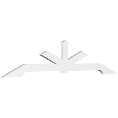Ekena Millwork Vanguard Architectural Grade PVC Gable Bracket, 96"W x 20"H x 2"D x 4"F, 5/12 Pitch GBP096X20X0204VAN00
